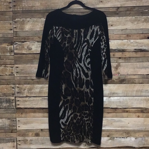Frank Lyman animal print dress size 14 - Picture 1 of 3